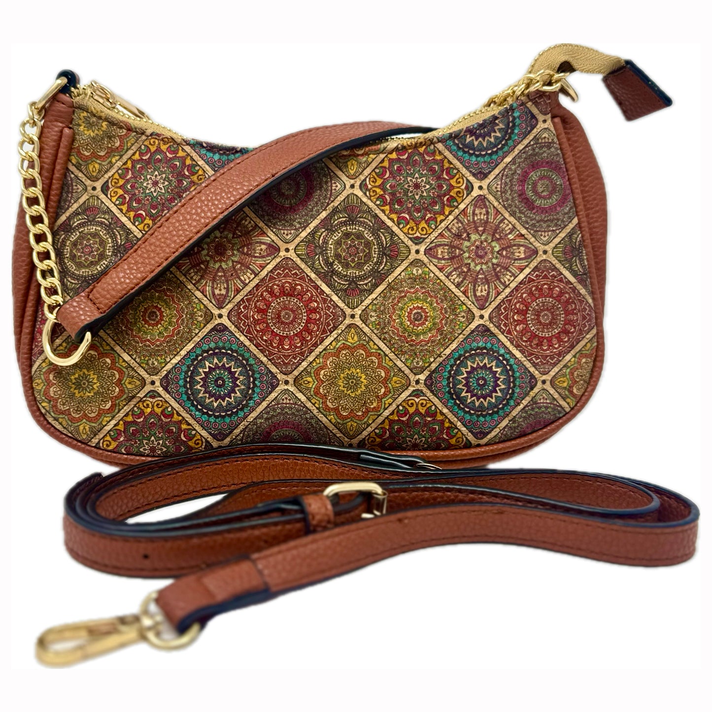 Cork Purse - Geometric Starburst