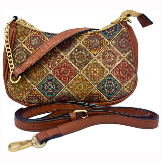 Cork Purse - Geometric Starburst