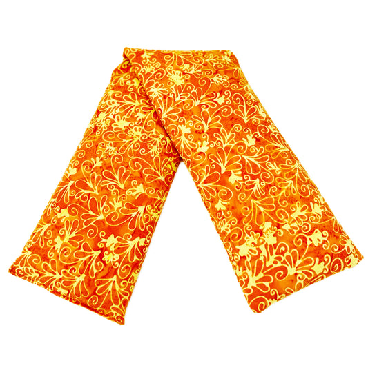 Therapeutic Neck Wrap - Filigree Orange Mischief