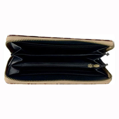 Cork Wallet - Green Floral Pattern